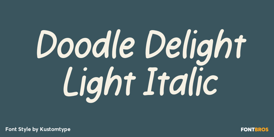 Doodle Delight Light Italic Poster