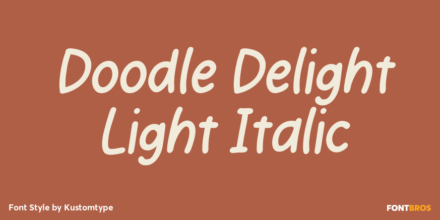 Doodle Delight Light Italic Poster
