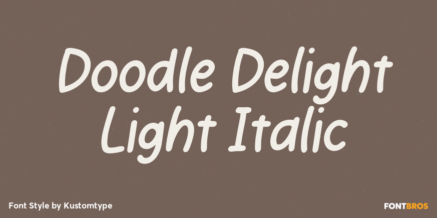 Doodle Delight Light Italic Poster