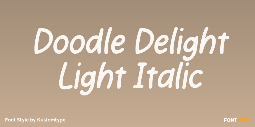 Doodle Delight Light Italic Poster