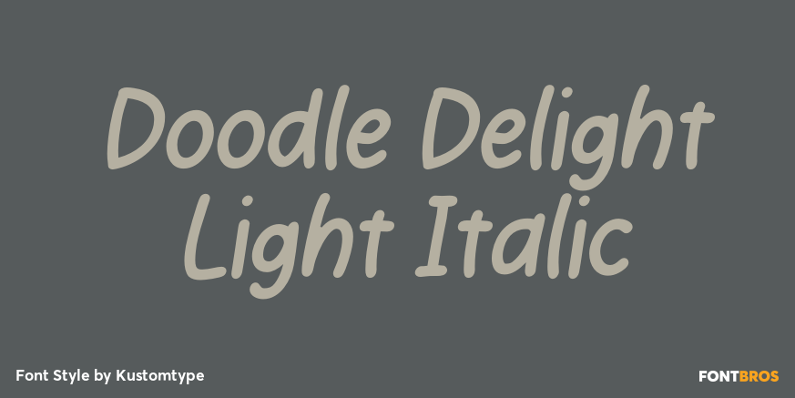 Doodle Delight Light Italic Poster