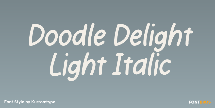 Doodle Delight Light Italic Poster