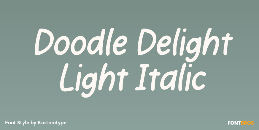 Doodle Delight Light Italic Poster