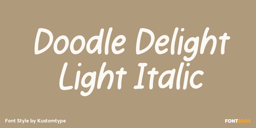 Doodle Delight Light Italic Poster