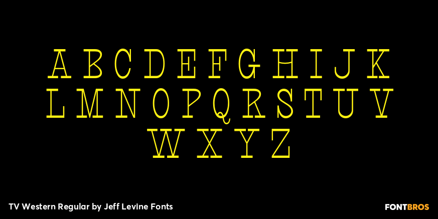 TV Western Regular Font Poster #2