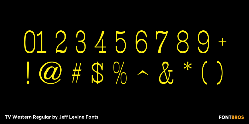 TV Western Regular Font Poster #4