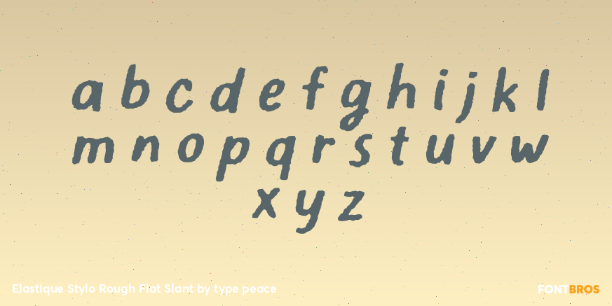 Elastique Stylo Rough Flat Slant Font Poster #3