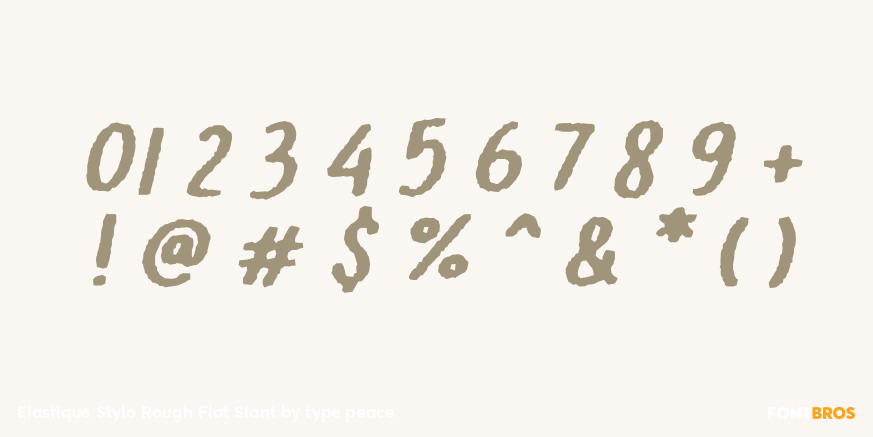 Elastique Stylo Rough Flat Slant Font Poster #4