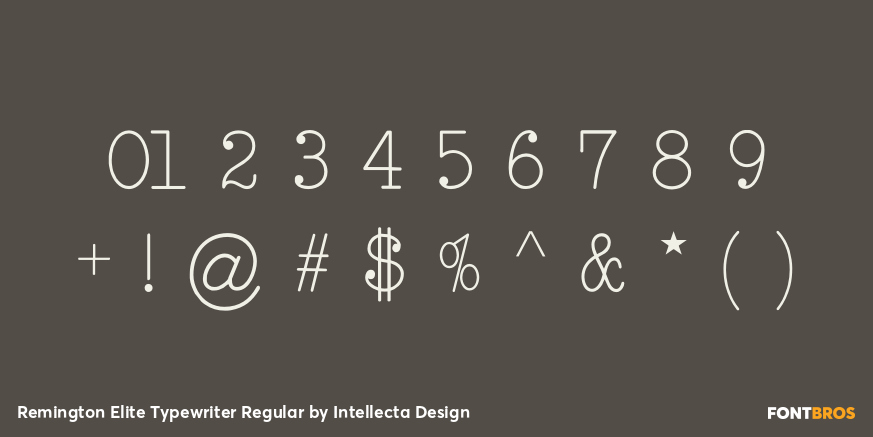 Remington Elite Typewriter Regular Font Poster #1