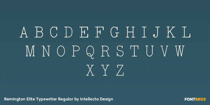 Remington Elite Typewriter Regular Font Poster #2