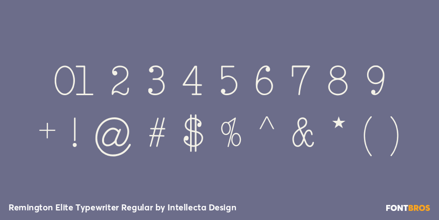 Remington Elite Typewriter Regular Font Poster #4