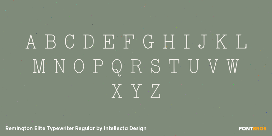 Remington Elite Typewriter Regular Font Poster #1