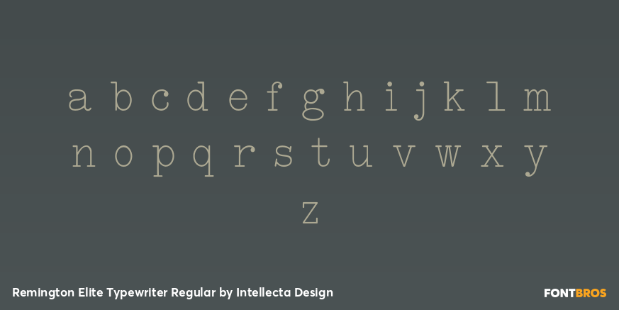 Remington Elite Typewriter Regular Font Poster #1