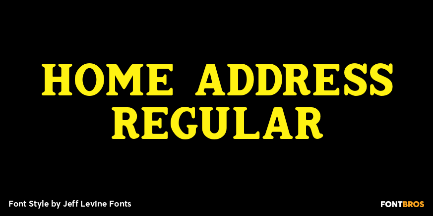 Home Address Regular Font Poster #1