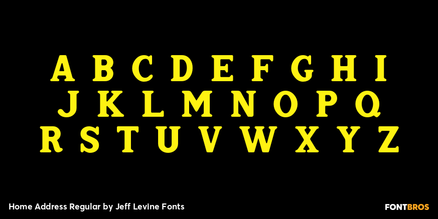 Home Address Regular Font Poster #2