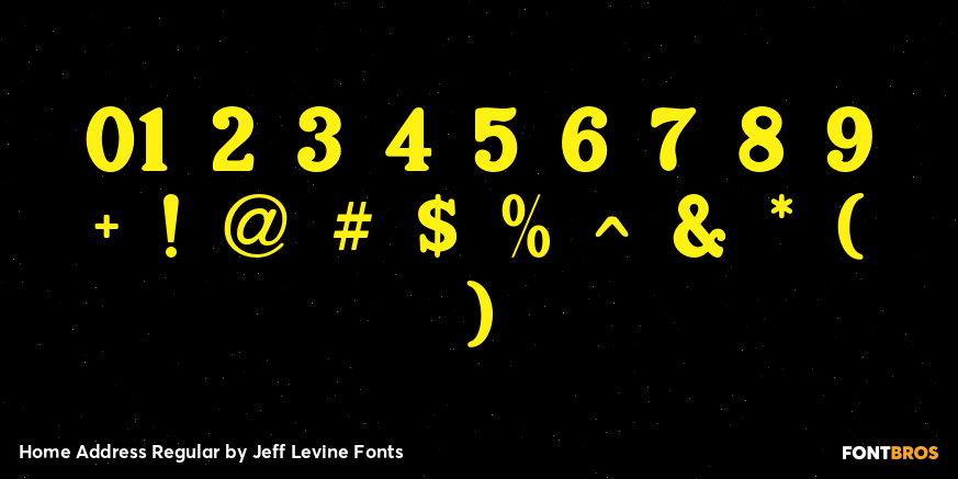 Home Address Regular Font Poster #4