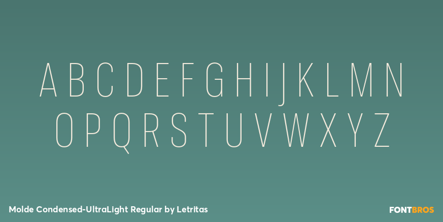 Molde Condensed-UltraLight Regular Font Poster #2