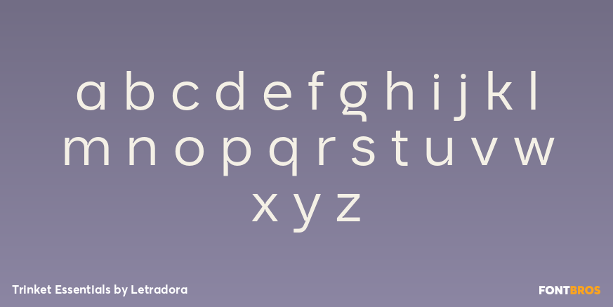 Trinket Essentials Font Poster #3