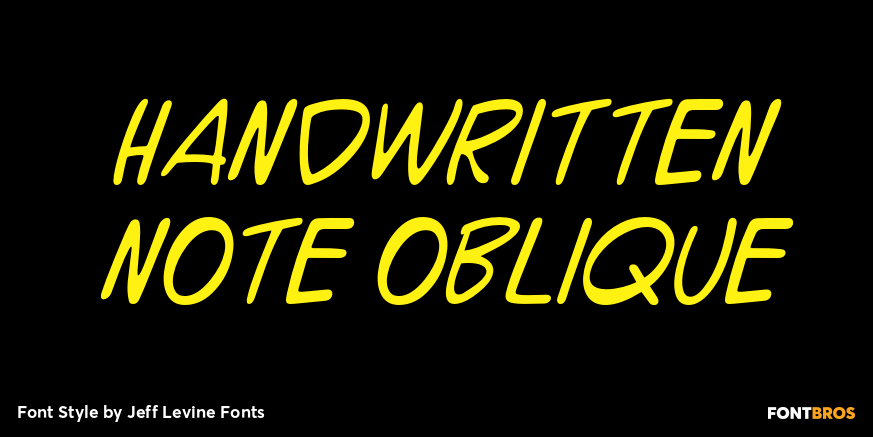 Handwritten Note Oblique Poster