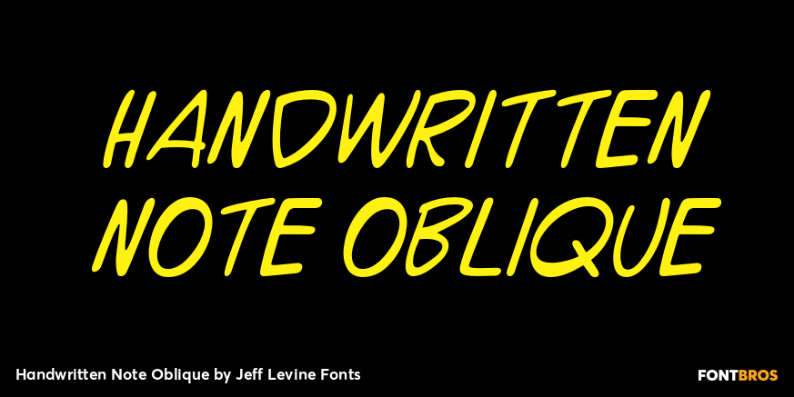 Handwritten Note Oblique Poster