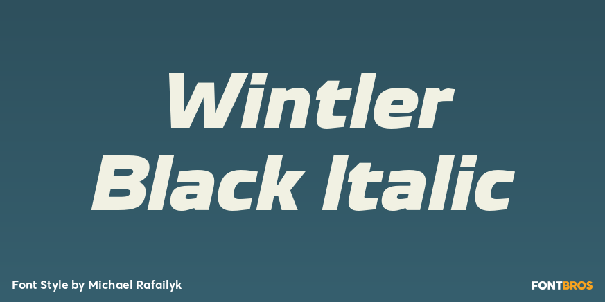 Wintler Black Italic Poster