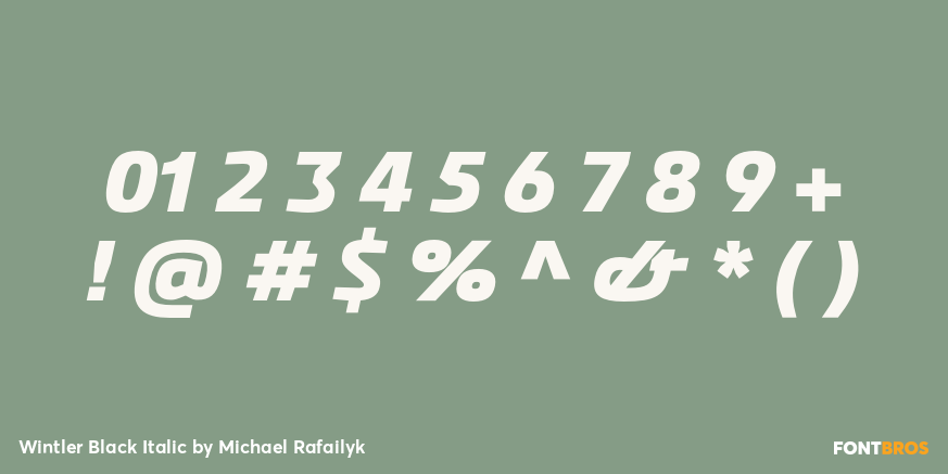 Wintler Black Italic Font Poster #1