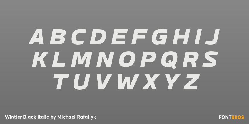 Wintler Black Italic Font Poster #1