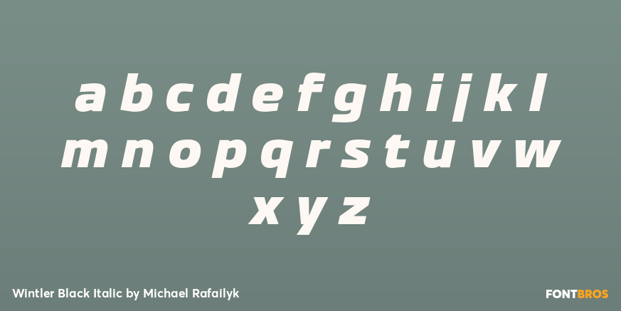 Wintler Black Italic Font Poster #1