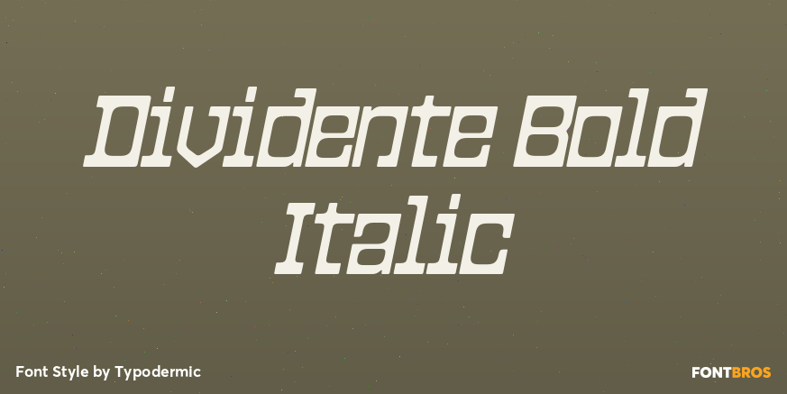 Dividente Bold Italic Poster