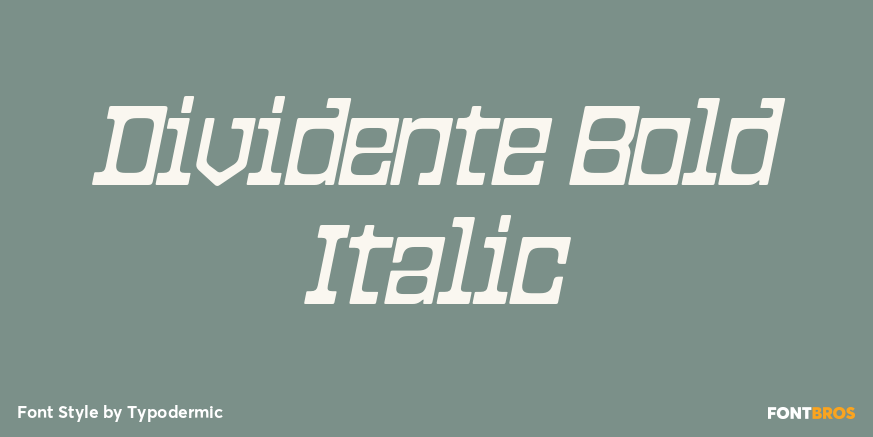 Dividente Bold Italic Poster