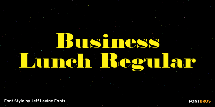Business Lunch Regular Font Poster #1