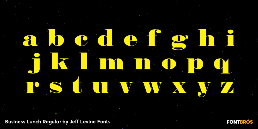 Business Lunch Regular Font Poster #3