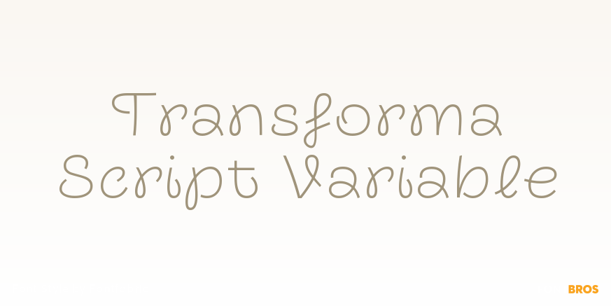 Transforma Script Variable Poster