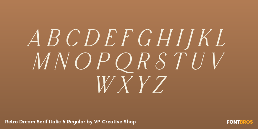 Retro Dream Serif Italic 6 Regular Font Poster #2