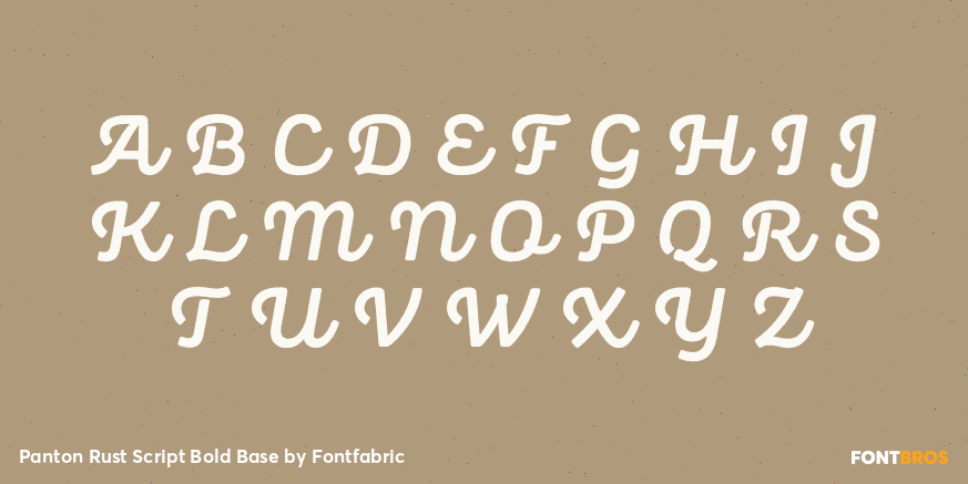 Panton Rust Script Bold Base Font Poster #2