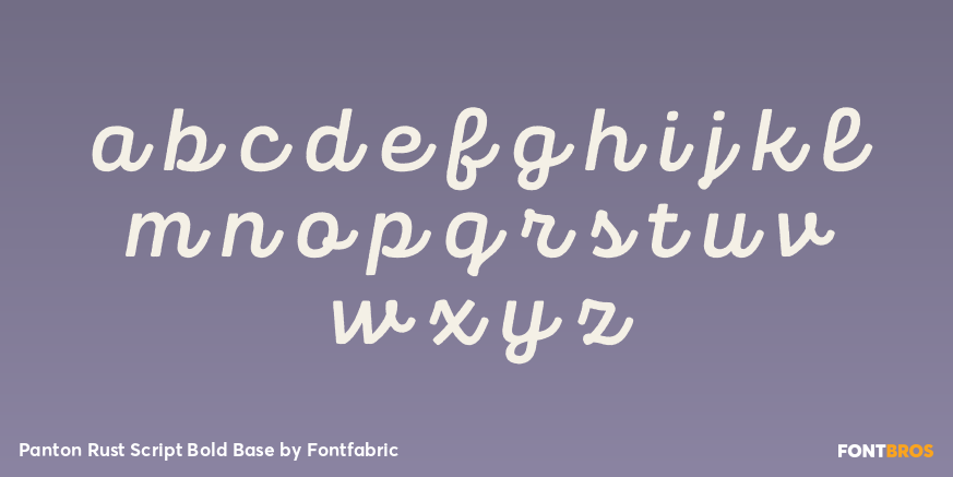 Panton Rust Script Bold Base Font Poster #3