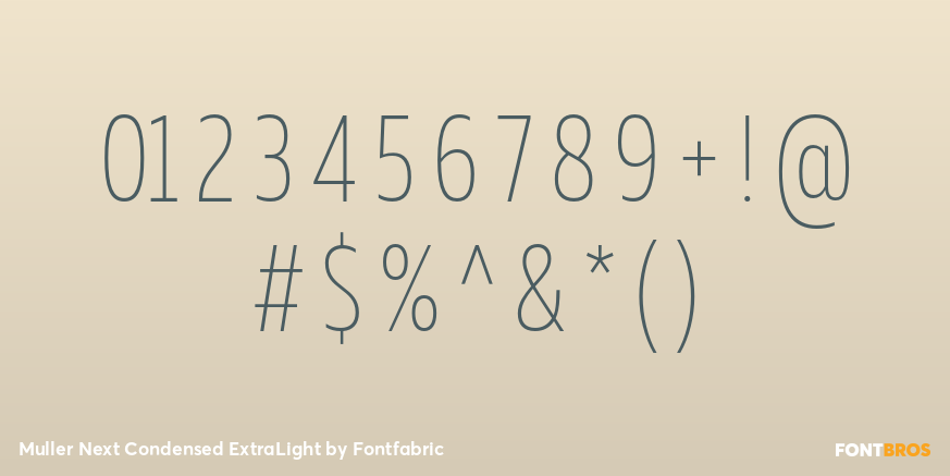 Muller Next Condensed ExtraLight Font Poster #4