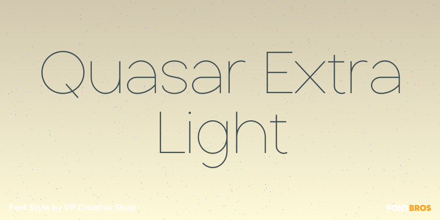 Quasar Extra Light Font Poster #1