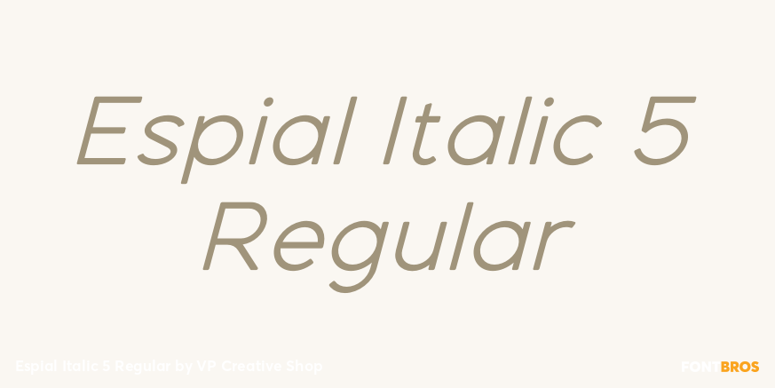 Espial Italic 5 Regular Font Poster #1