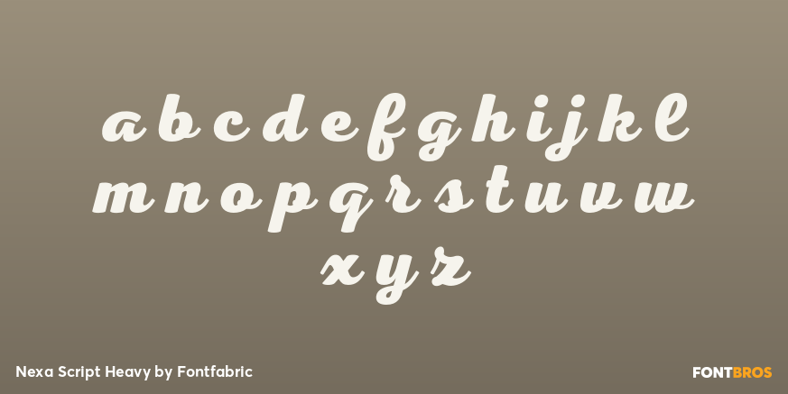 Nexa Script Heavy Font Poster #3