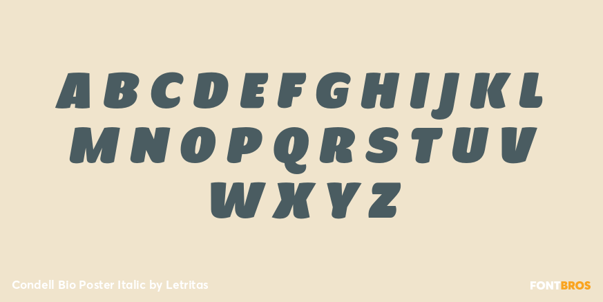 Condell Bio Poster Italic Font Poster #2
