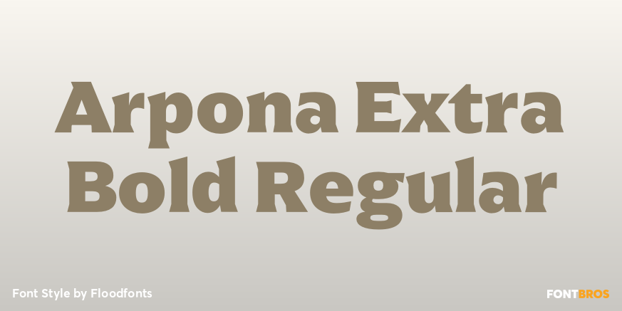 Arpona Extra Bold Regular Poster
