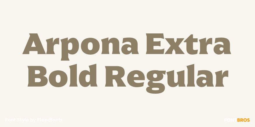 Arpona Extra Bold Regular Poster