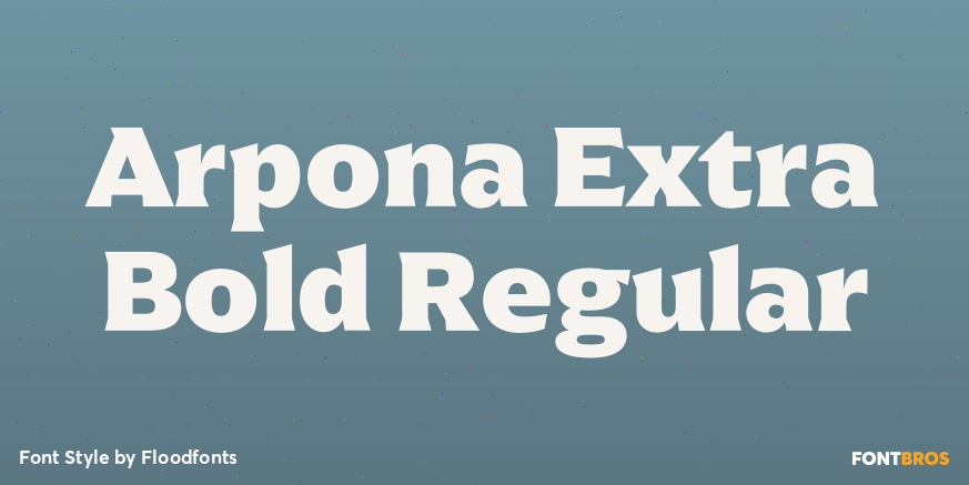 Arpona Extra Bold Regular Poster