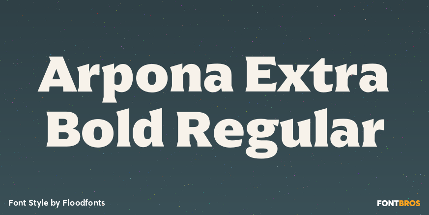 Arpona Extra Bold Regular Poster