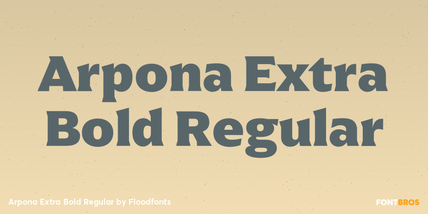 Arpona Extra Bold Regular Poster