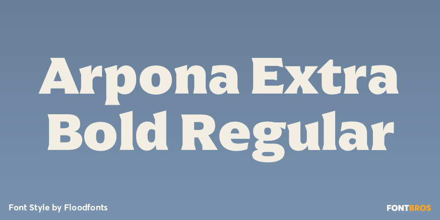 Arpona Extra Bold Regular Poster