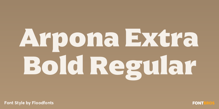Arpona Extra Bold Regular Poster