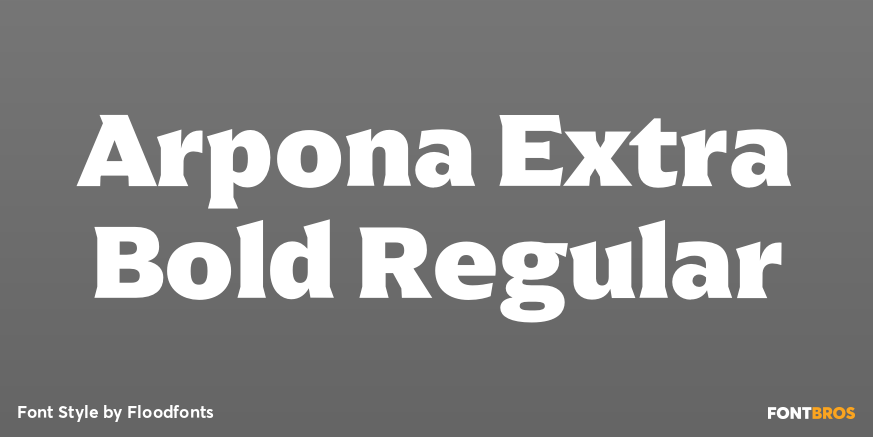 Arpona Extra Bold Regular Poster