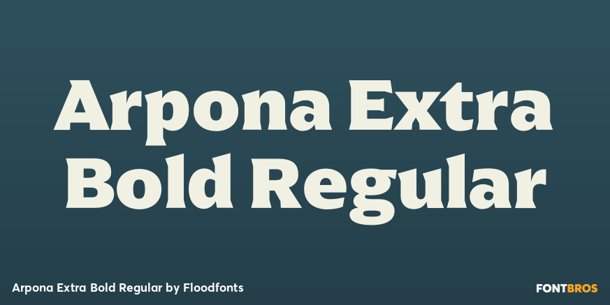 Arpona Extra Bold Regular Poster